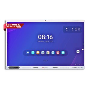 DMInteract Ultra Series 75" 4K+8K Upto 40 Touch Point With Built-In 48MP Camera, 8 Array Microphone, 20W Dual Speakers, NFC & Fingerprint Smart Interactive Flat Panel Display With 16GB RAM 256GB ROM Android 13 And OPS Module (Optional)
