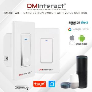 DMInteract DM-122 Smart WiFi 1/2/3/4 Gang Button Switch With Voice Control