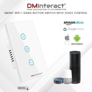 DMInteract DM-DSS-03 Smart Home WiFi Touch Dimmer Wall Switch With Voice Control