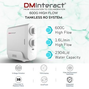 DMInteract DM-A9600 600G High Flow Tankless RO System Water Purifier With TDS Control