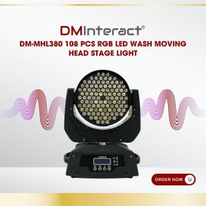 DMInteract DM-MHL380 108 Pcs RGB LED Wash Moving Head Stage Light