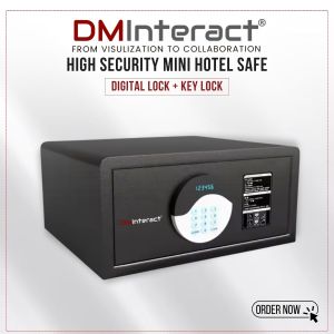 DMInteract DM-SS01EL High Security Fireproof Digital Lock + Key Lock Hotel Safe