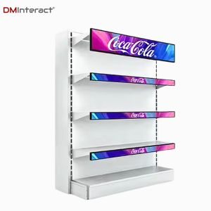 DMInteract DM-23SB 23.1 Inch Stretched Bar LCD Display: Ultra-Wide Shelf Screen for Indoor Advertising