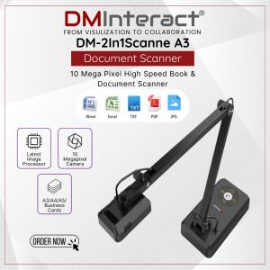DMInteract DM-2In1Scanner Auto‑Focus 10MP Visual Presenter for Documents Books & Live Streaming