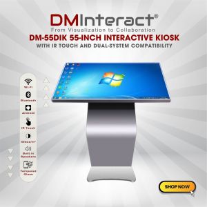 DMInteract DM-55DIK 55-Inch Interactive Kiosk With IR Touch and Dual-System Compatibility