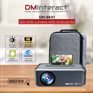 DMInteract DM-8KX1 8K 200 Inch Screen Resolution 300 ANSI Lumens With Android 9.0 Medium Throw Projector