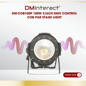 DMInteract DM-COB100P 100W 3/6CH DMX Control COB Par Stage Light