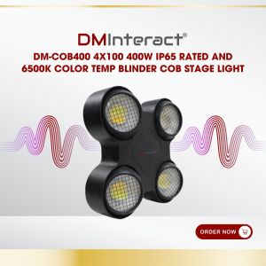 DMInteract DM-COB400 4*100 400W IP65 Rated and 6500K Color Temp Blinder COB Stage Light