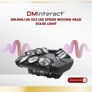 DMInteract DM-MHL140 3x3 LED Spider Moving Head Stage Light