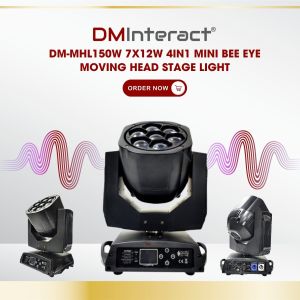 DMInteract DM-MHL150W 7x12W 4IN1 Mini Bee Eye Moving Head Stage Light