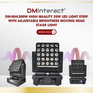 DMInteract DM-MHL300W High Quality 25W LED Light Strip with Adjustable Brightness Moving Head Stage Light