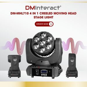 DMInteract DM-MHL710 4 in 1 CREELED Moving Head Stage Light