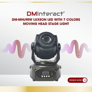 DMInteract DM-MHL90W Luxeon LED With 7 Colors Moving Head Stage Light
