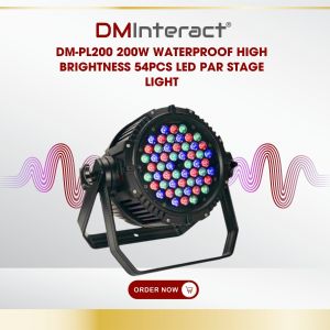 DMInteract DM-PL200 200W WaterProof High Brightness 54Pcs LED Par Stage Light