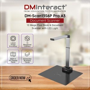 DMInteract DM-Scan13S6P Pro 13MP Adaptive Autofocus & OCR with LED Light A3 Document Scanner