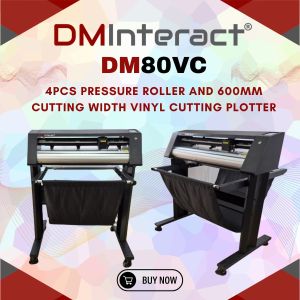 DMInteract DM80VC 4pcs Pressure Roller and 600mm Cutting Width Vinyl Cutting Plotter 