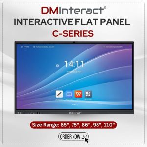 DMInteract 86" C Series 4K Interactive Flat Panel with 48MP Built-in Camera & Microphone, Android 14 & Windows 11 (Optional)